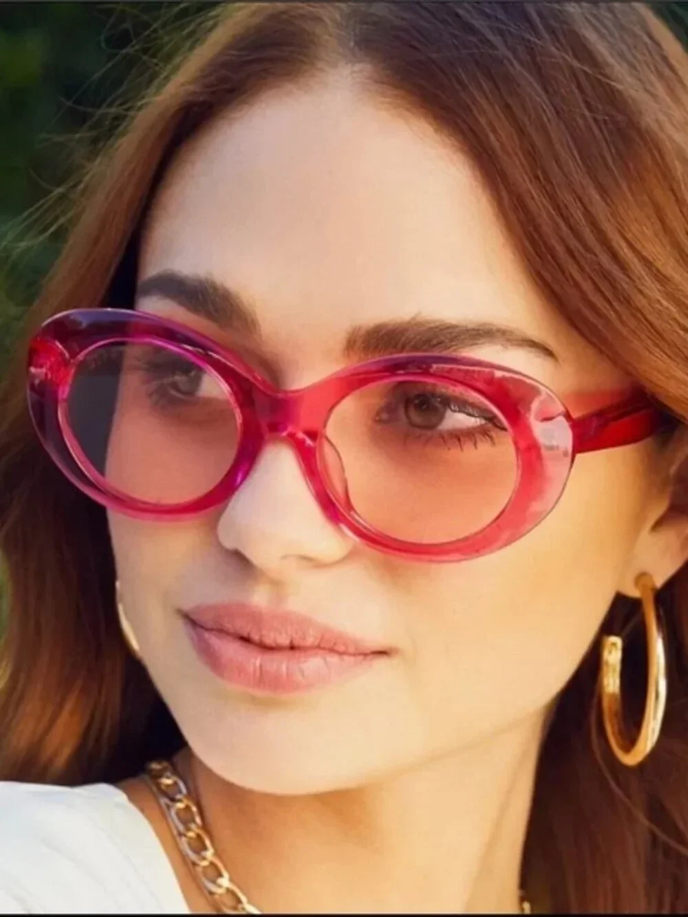Diff Eyewear Olivia Pink Crystal Sunglasses Oval Trendy